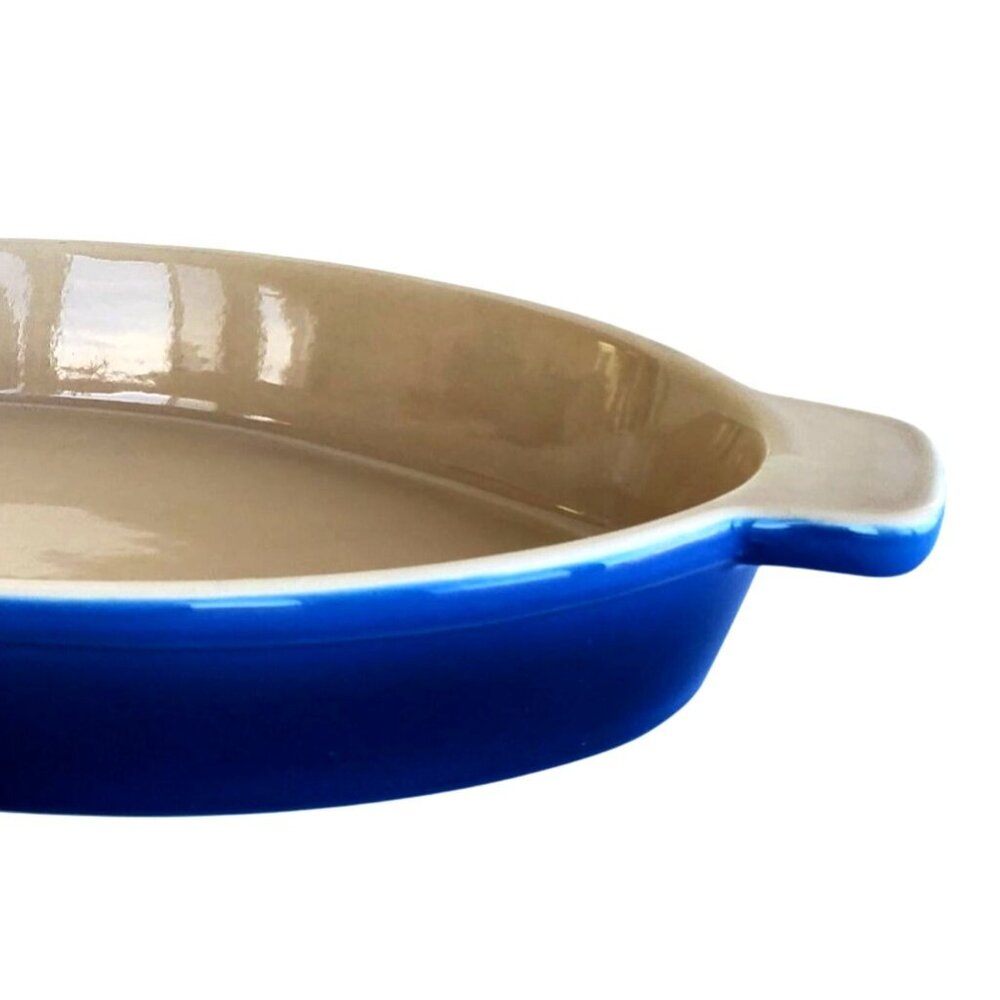 Berndes Blue Stoneware Oval Gratin Baking Dish 11.5" Handles Made in Germany - Picture 11 of 11